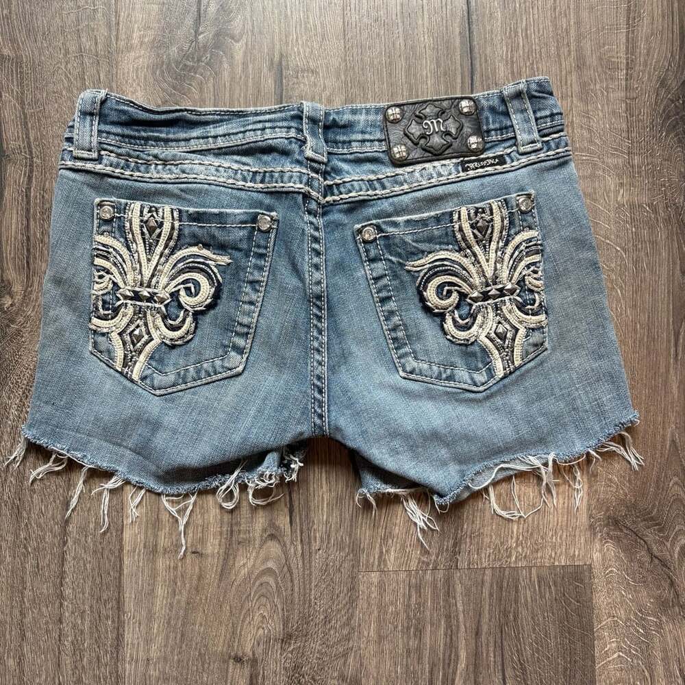 Y2K Vintage Miss Me Denim Cutoff Shorts